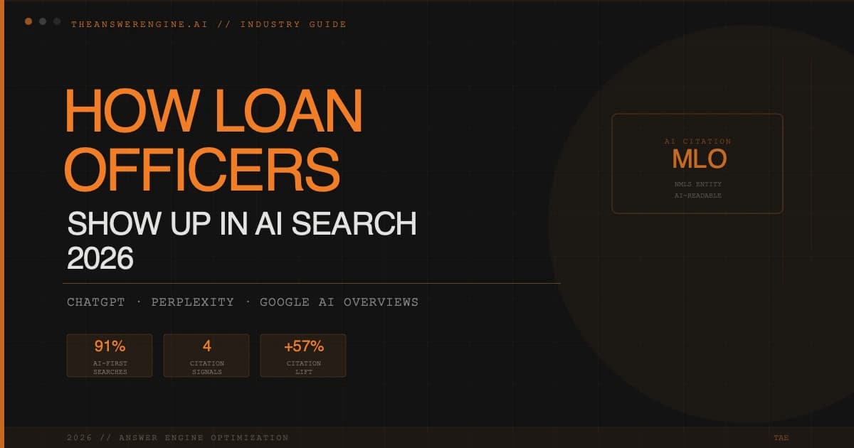 How Loan Officers Show Up in AI Search 2026