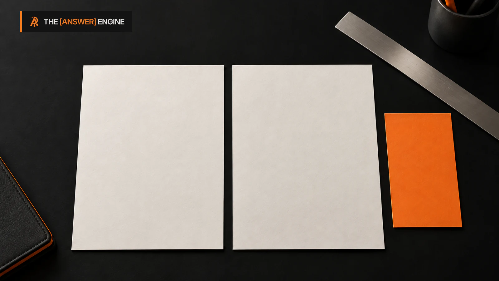 Editorial illustration of two scope sheets beside a separate orange addition.