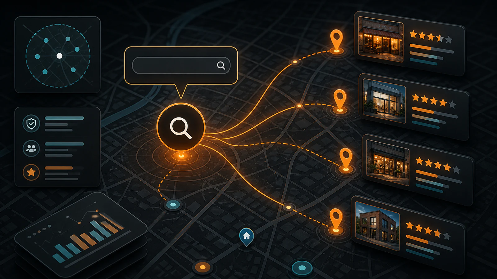 Reserved featured-art record for local source traces resolving around a map