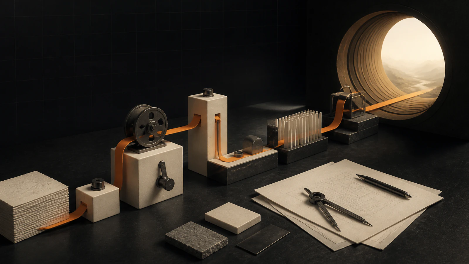 Compact evidence machine using a few disciplined resources to reach a large discovery aperture