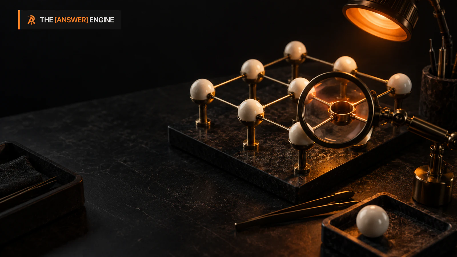 AE branded editorial illustration for how do you measure gaps in an ai content cluster?