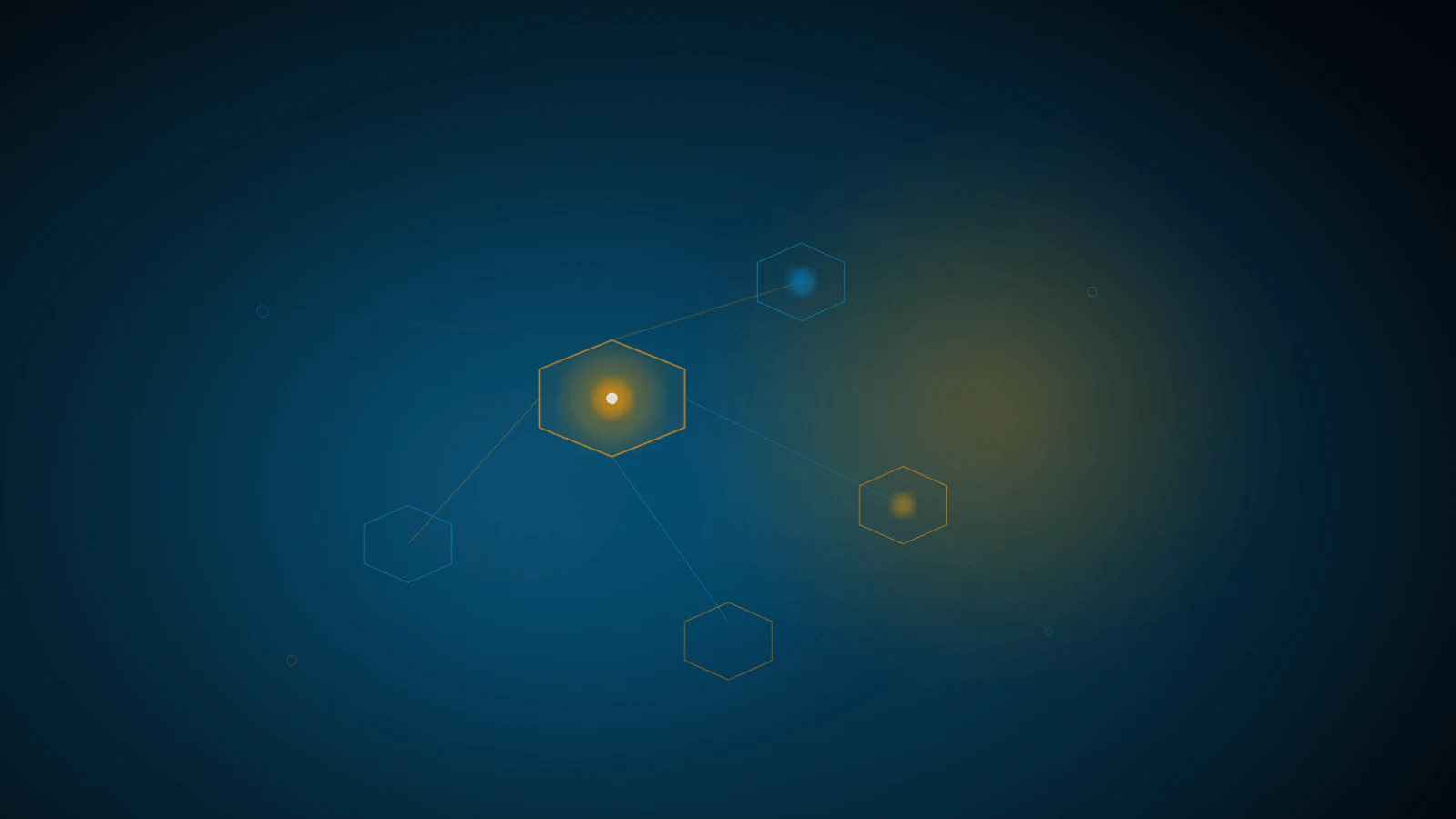 Editorial illustration of local signal architecture outpacing national brand nodes across a dark AI citation network map