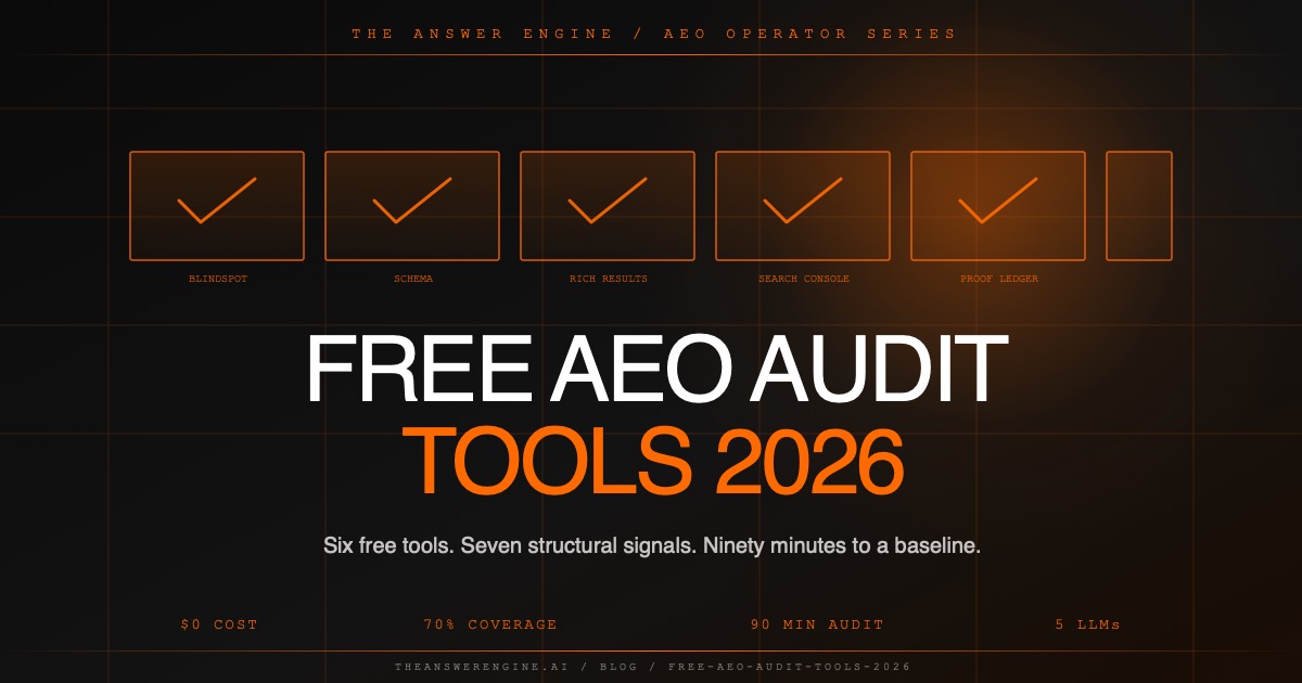 Free AEO Audit Tools 2026